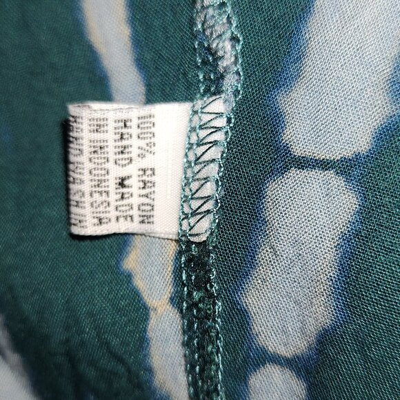 Island Paradise Women's Maxi Dress Tye Dye Look Blue Green Hues Size XS - Picture 4 of 4